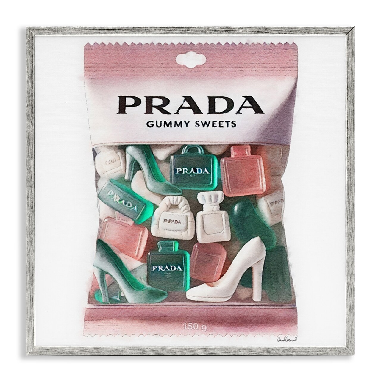 Stupell Industries Fashion Brand Candies Framed Giclee Wall Art Design by Amanda Greenwood
